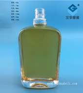 300ml晶白料长方形玻璃酒瓶