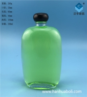 250ml长方形透明玻璃扁酒瓶