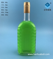 500ml长方形玻璃白酒瓶
