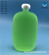 350ml长方形扁磨砂玻璃酒瓶