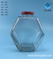 740ml六棱蜂蜜玻璃瓶生产厂家