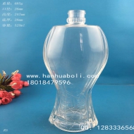 500ml厚底晶白料玻璃酒瓶