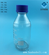 500ml透明蓝盖试剂玻璃瓶